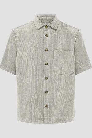 Only & Sons Tile Corduroy 0111 SS Shirt Pumice Stone