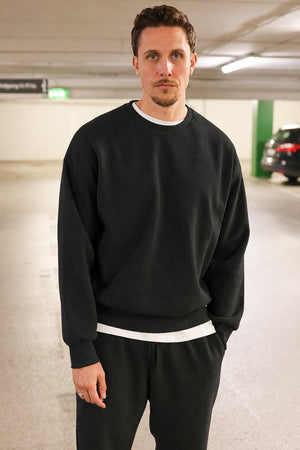 Jack & Jones Ollie Plain Sweatshirt Black