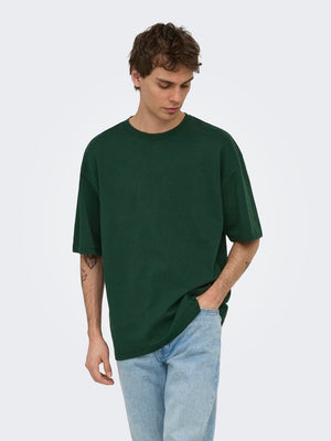 Only & Sons Caspian Airflex Boxy SS Tee Pine Grove