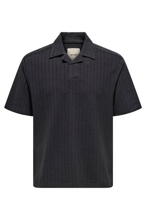 ONLY & SONS Males Regular Fit SS Resort Shirt Black