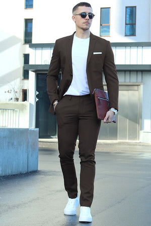 Jack & Jones Premium Franco Slim Fit Suit Black Coffee