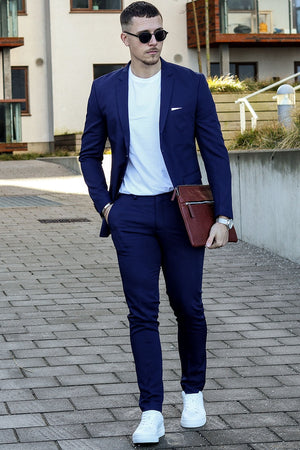 Jack & Jones Premium Franco Slim Fit Suit Medieval Blue