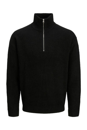 Jack & Jones Soho Ollie Knit Half Zip Black