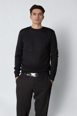 Clean Cut Copenhagen Merino Knit Crewneck Black