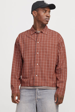 Jack & Jones Austin Loose Fit Check Shirt Arabian Spice