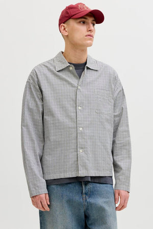 Jack & Jones Austin Clean Check Shirt Odyssey Gray