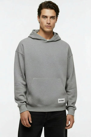 Only & Sons Goyle Boxy Hoodie Medium Grey Melange