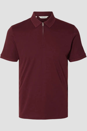 Selected Fave Zip Polo Tawny Port