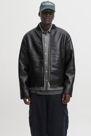 Jack & Jones Fade Pu Bomber Jacket Black