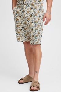 Solid Alann Flower Shorts Oatmeal