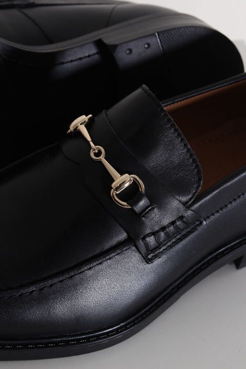 Selected Blake Leather Horsebit Loafer Black