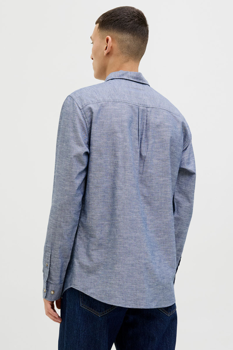 Jack & Jones Summer Linen Shirt LS Faded Denim