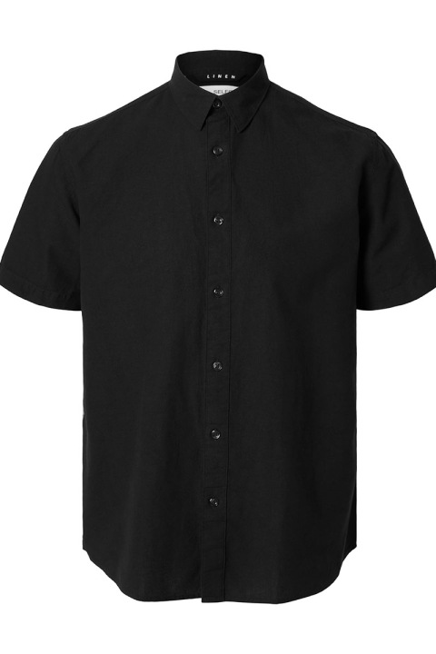 Selected Regular Sun Linen Shirt SS Black