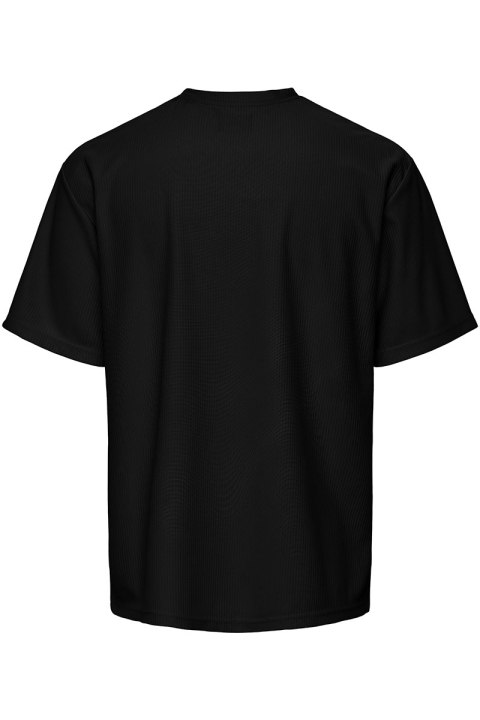 ONLY & SONS Fred Relaxed Plizze Tee Black