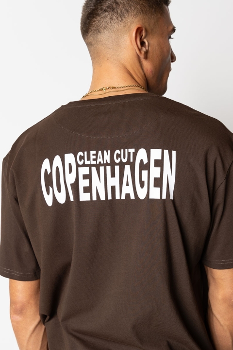 Clean Cut Copenhagen Clean organic T-shirt Dark Brown