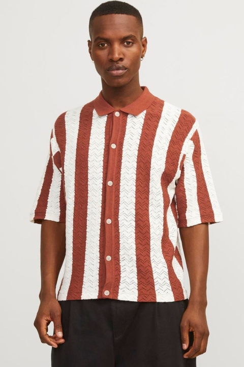 Jack & Jones Noto Knit SS Polo Maple Syrup