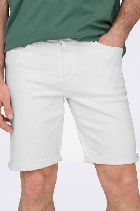 ONLY & SONS Ply 9297 Denim Shorts White