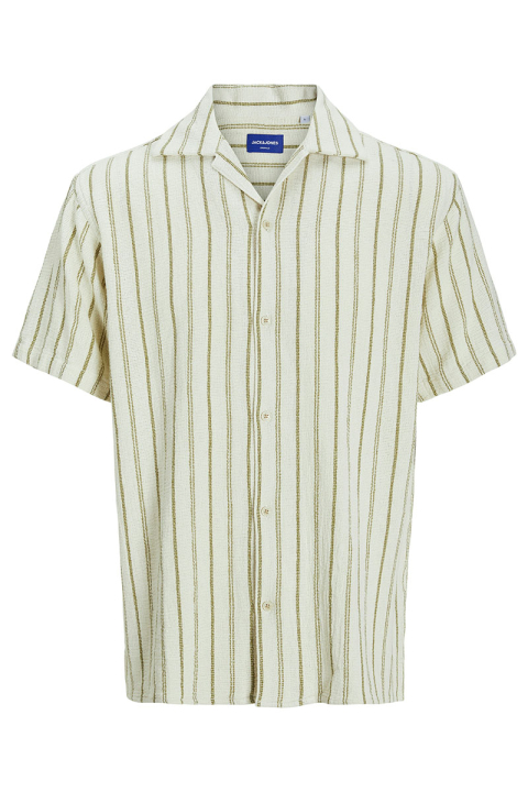 Jack & Jones Coba Stripe Resort Shirt SS Cedar