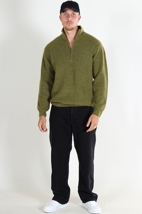 Solid Mathew Half Zip Olive Drab