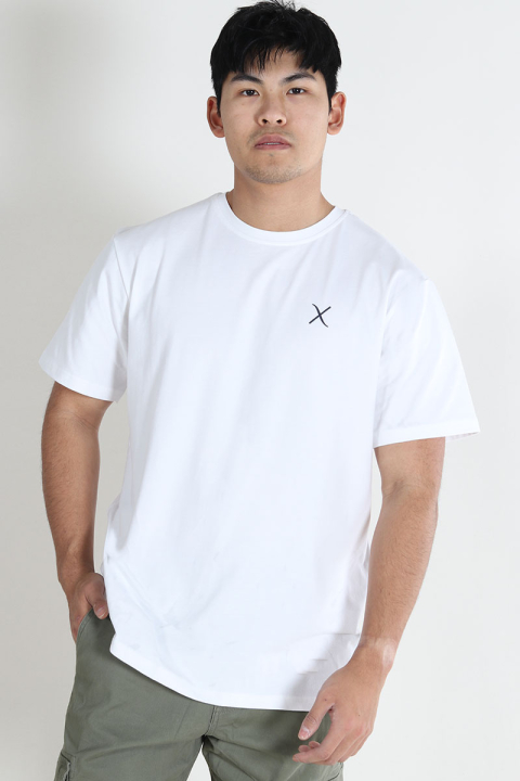 Clean Cut Copenhagen Cross Logo Organic Tee White