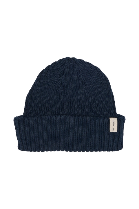 ONLY & SONS Ryan Rib Fisherman Beanie Navy Blazer