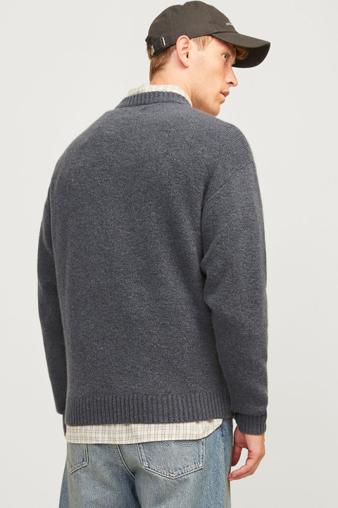 Jack & Jones Ollie Knit Crew Neck Iron Gate