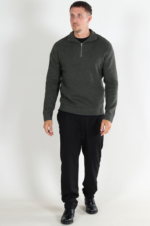 Jack & Jones Milano Stitch Knit Half Zip Peat