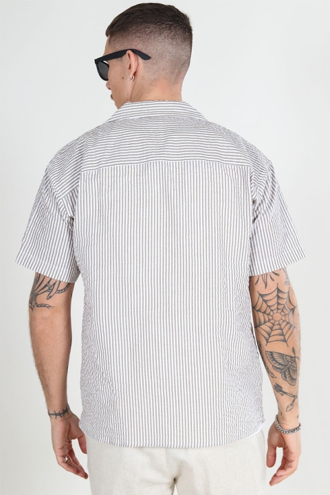 Jack & Jones Aydan Seersucker Resort Shirt SS Crockery