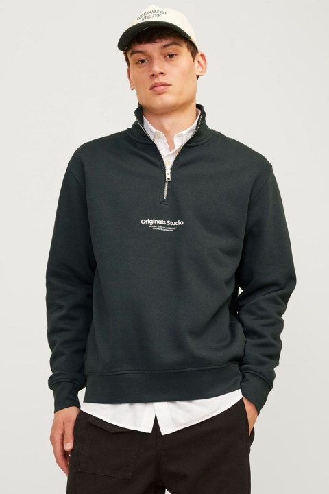 Jack & Jones Vesterbro Sweat Half Zip Forest River