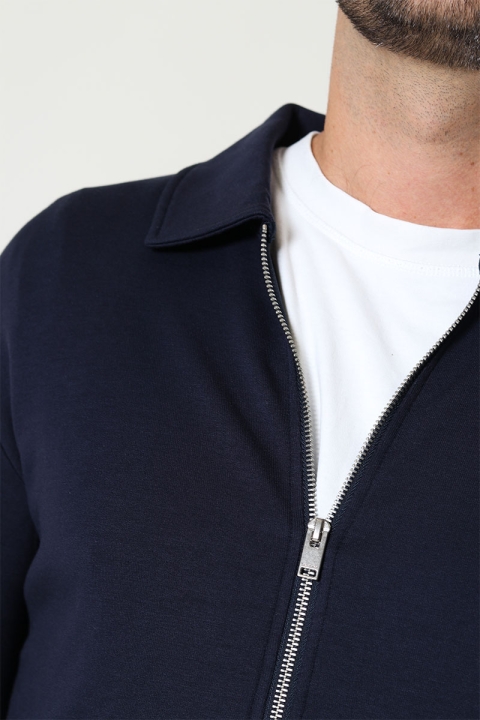 Selected Emanuel Soft Sweat Full Zip Sky Captain