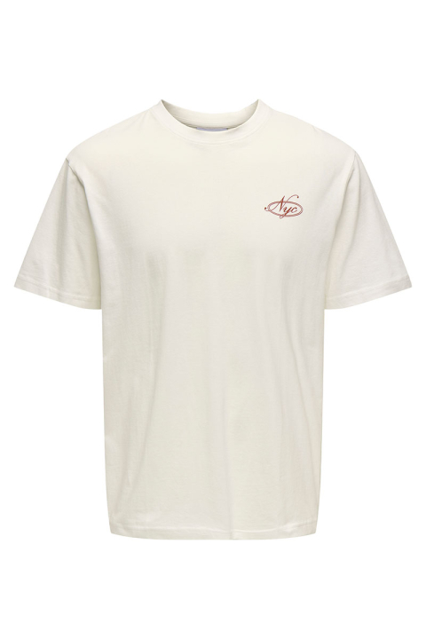 ONLY & SONS Vista Relax Tee Cloud Dancer