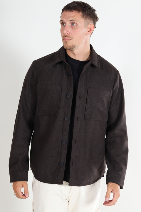 Solid Tam Overshirt Coffee Bean