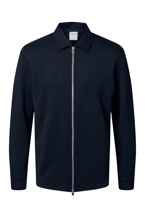 Selected Emanuel Soft Sweat Full Zip Sky Captain