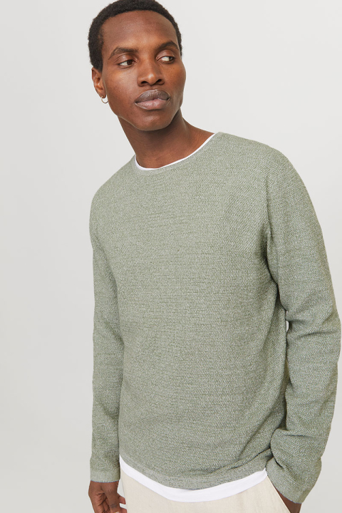 Jack & Jones George Knit Crew Neck Iceberg Green