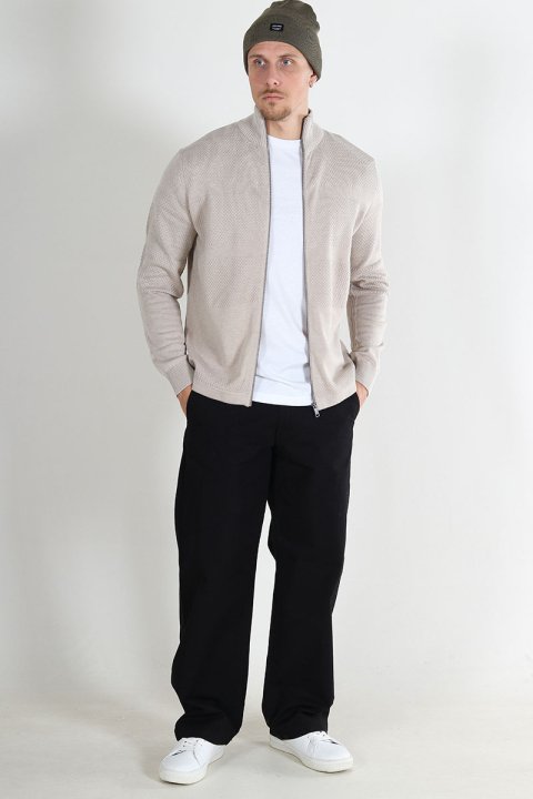 ONLY & SONS Malik Regular Zip Cardigan Knit Silver Lining