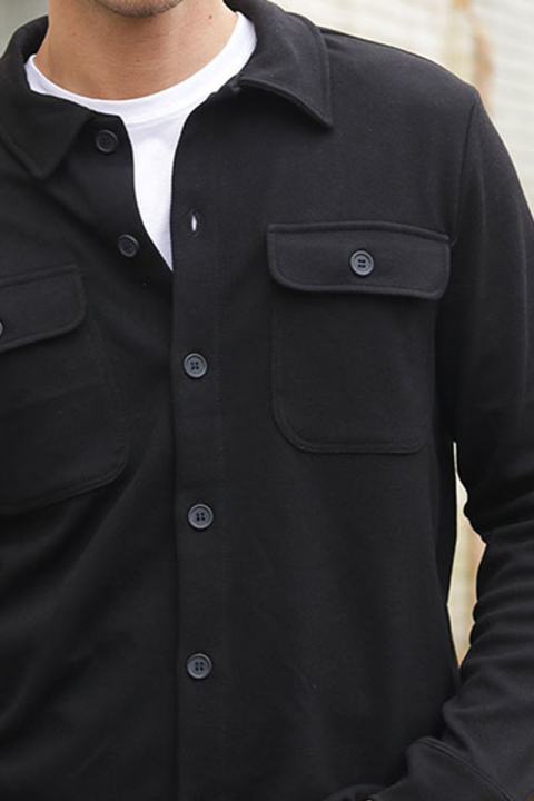 ONLY & SONS KODYL OVERSHIRT SWEAT Black