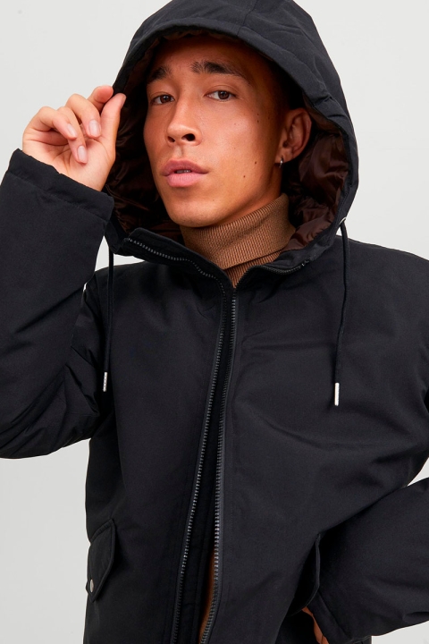 Jack & Jones Loop Parka Jacket Black