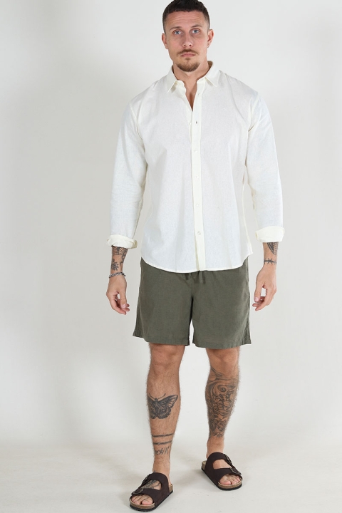 Jack & Jones Jaiden Summer Linen Shorts Dusty Olive