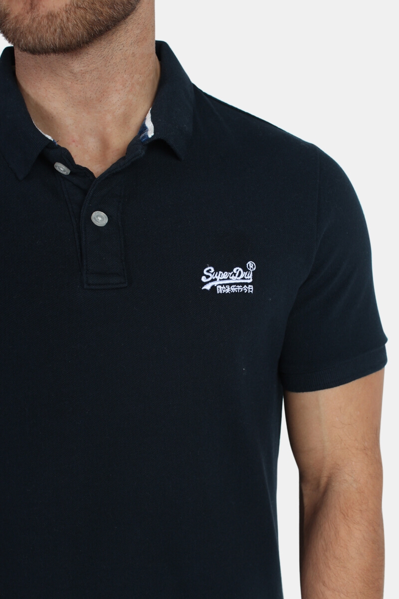 Superdry Pique Polo Eclipse Navy Classic S/S