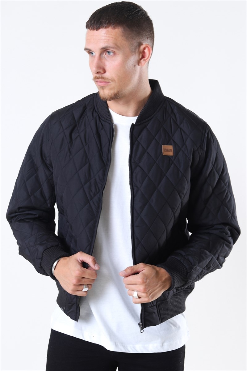 Quilt Black Nylon Jacket Classics Urban
