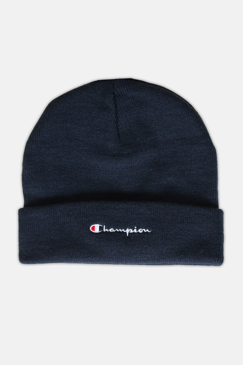 navy blue champion beanie