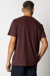 Clean Cut Copenhagen Cohen Brushed Tee SS Dark Plum