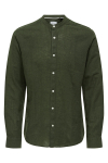 ONLY & SONS Caiden LS Linen Mao Shirt Kambaba