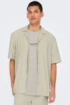 ONLY & SONS Kari Relaxed Plizze Resort SS Shirt Moonstruck