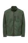 ONLY & SONS Eric Teddy Full Zip High Neck Castor Gray