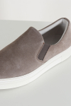 Selected David Chunky Suede Slip On Sneaker Greige