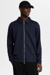 Selected Emanuel Soft Sweat Full Zip Sky Captain