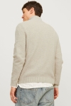 Jack & Jones Craig Knit Half Zip White Melange