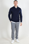 Selected Tray LS Merino Knit Half Zip Navy Blazer