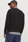 Jack & Jones Reflex Embroidery Knit Black